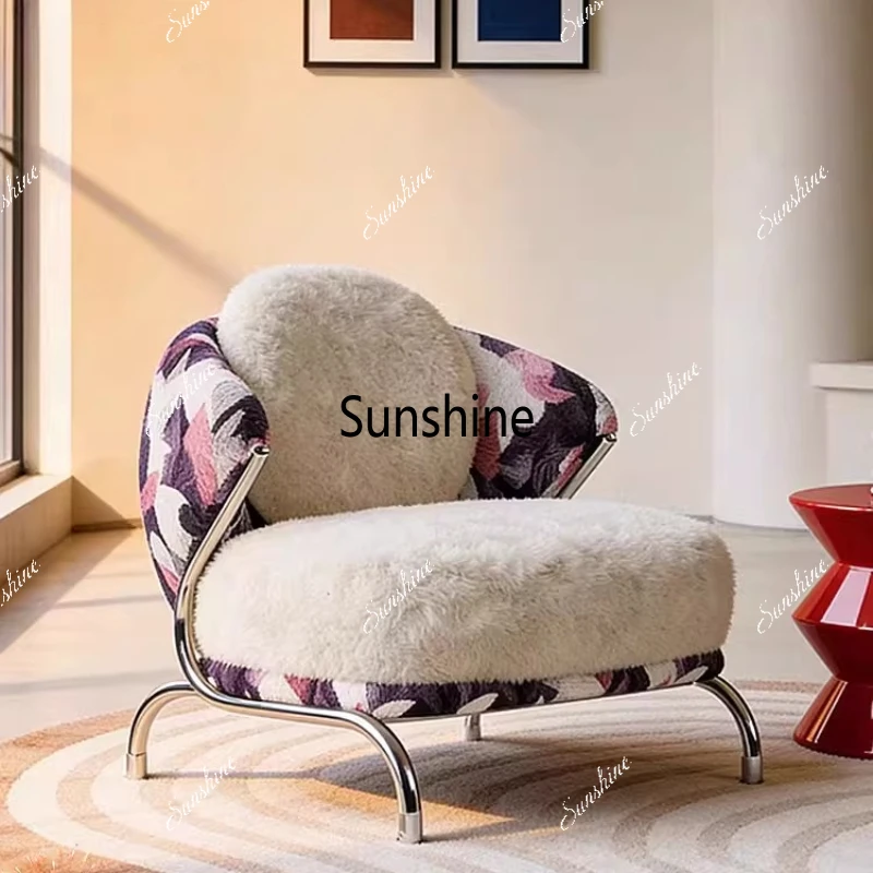 

Italian minimalist single sofa chair, living room home lazy leisure chair