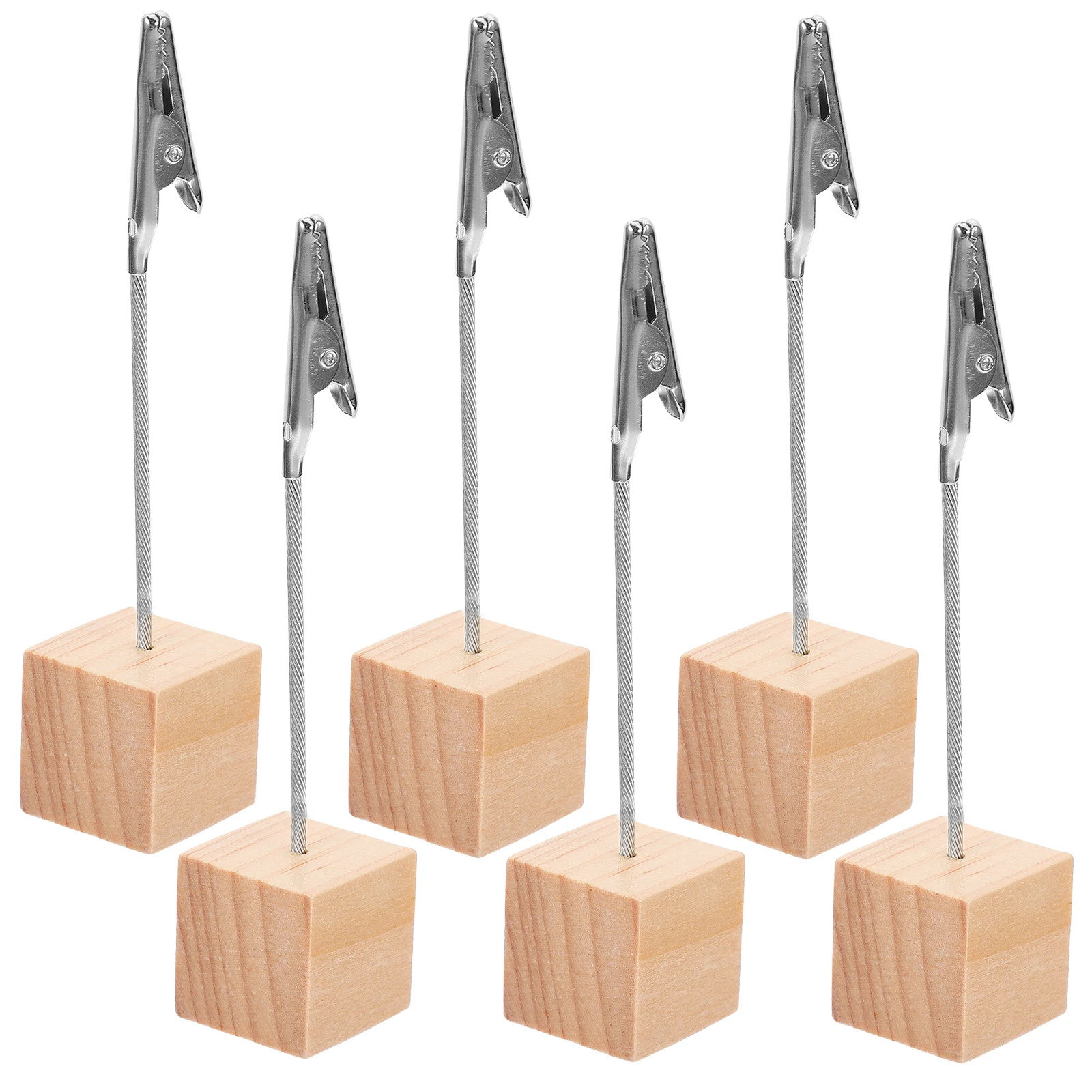 6pcs Retro Alligator Clips Memo Clip For Photos Notes Cards Desktop Organizer Small Useful Stationery Supply