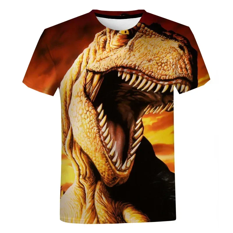 Jurassic Park Dinosaur 3D Print Quick Drying Breathable Sport Men Plus Size Personalized Harajuku Streetwear T-shirt