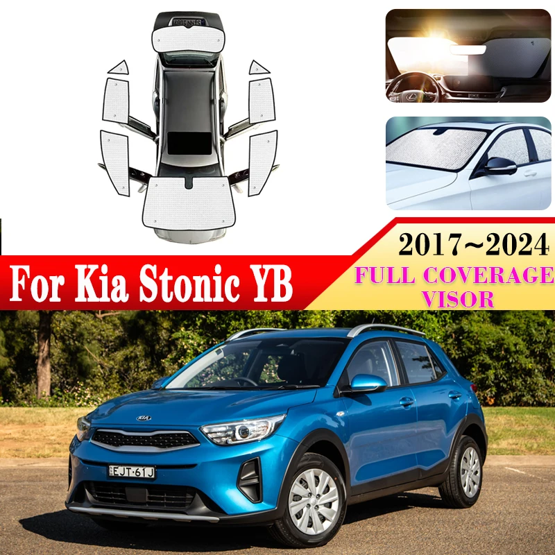 

Автомобильные чехлы для окон с защитой от УФ-лучей для Kia Stonic YB GT-Line 2017 ~ 2024 2023, автомобильные солнцезащитные очки для боковых окон с защитой от УФ-лучей, автомобильные аксессуары