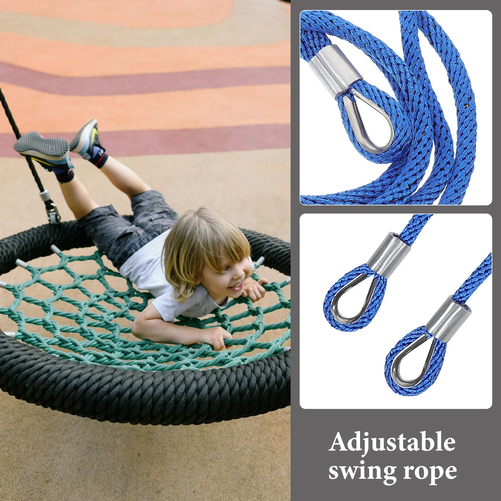 

Children's Swing Rope Adjustable Swings Lanyard Heavy Duty for Hammock Hanging Steel Wire Strap Chair