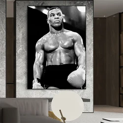 Black and White Mike Tyson Poster Boxing Motivational Art Prints Gym Room Wall Art Canvas Painting Home Living Room Decoration