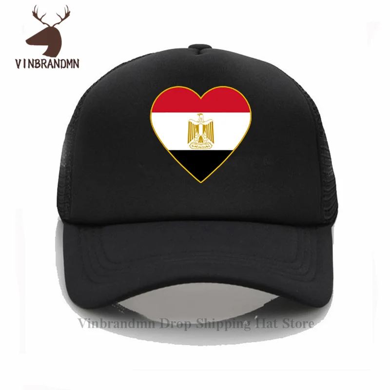 Egyptian Heartbeat  fashion baseball cap I Love Egypt Country Flag Heart Family visor fishing sun hat summer outdoor bucket hats