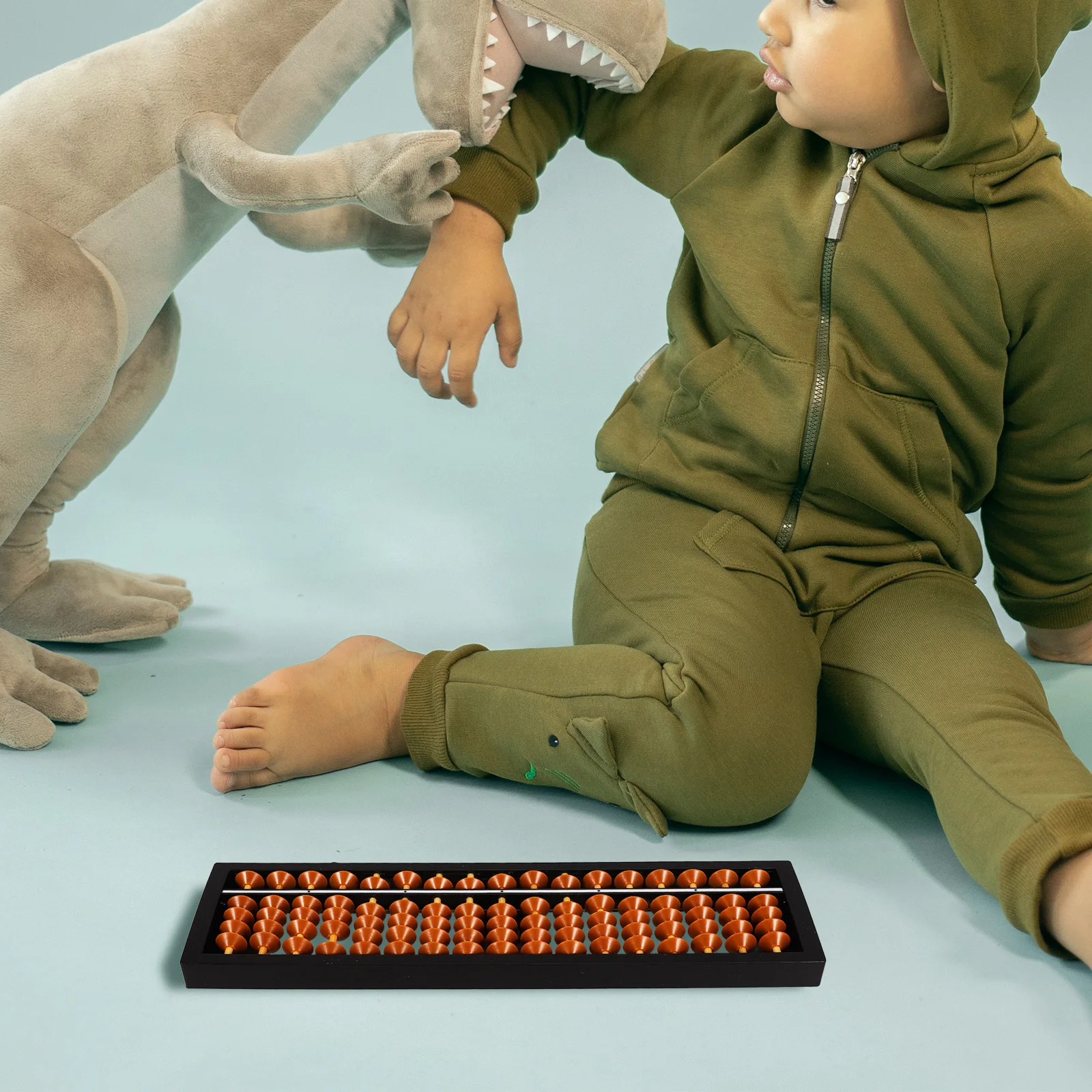 Stabiel ontwerp Plastic telraam voor kinderen Hoofdrekenen Trainingstool Chinese vintage stijl School leren Educatief ToyBrain