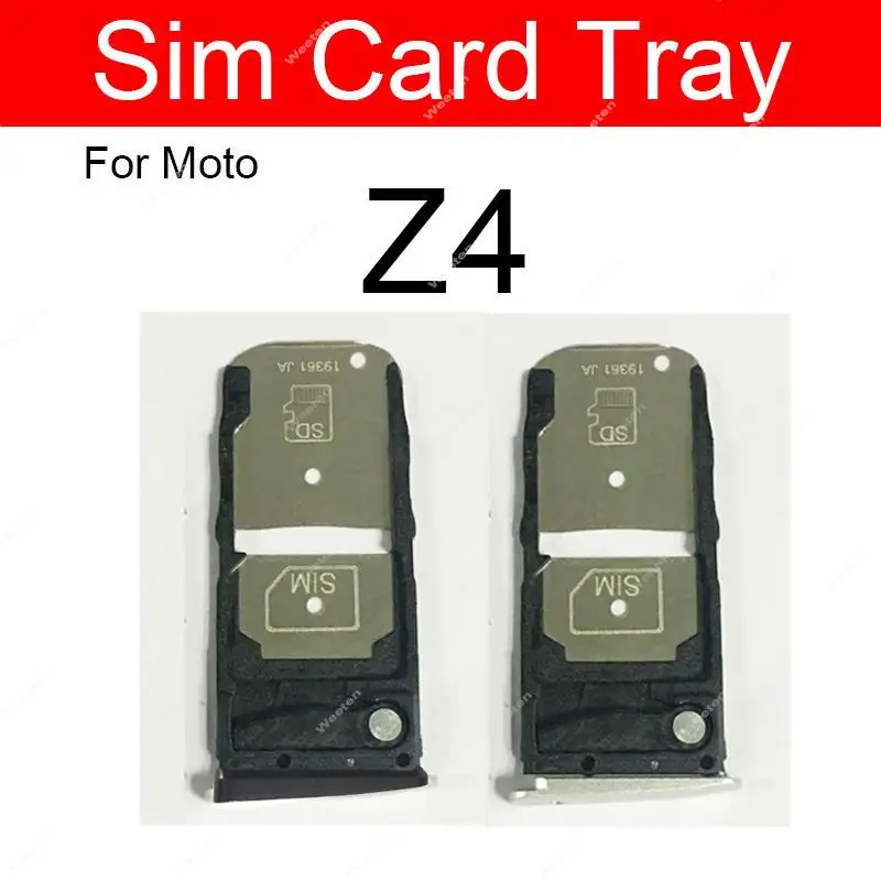 

Sim Card Tray Holder For Motorola Moto Z4 Sim Reader Memory Card Slot Adapters Replacement Parts