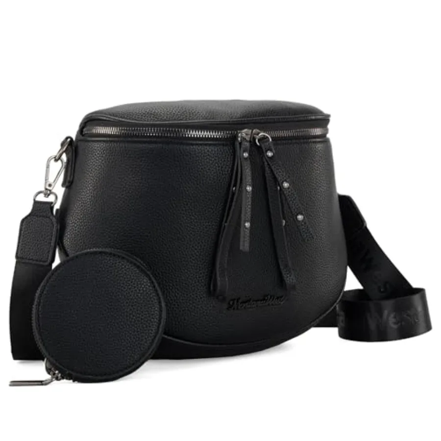 

Montana West Crossbody Bag for Women, Large Bum Bag Purse Soft Vegan Leather Travel Fanny Pack with Coin Purse