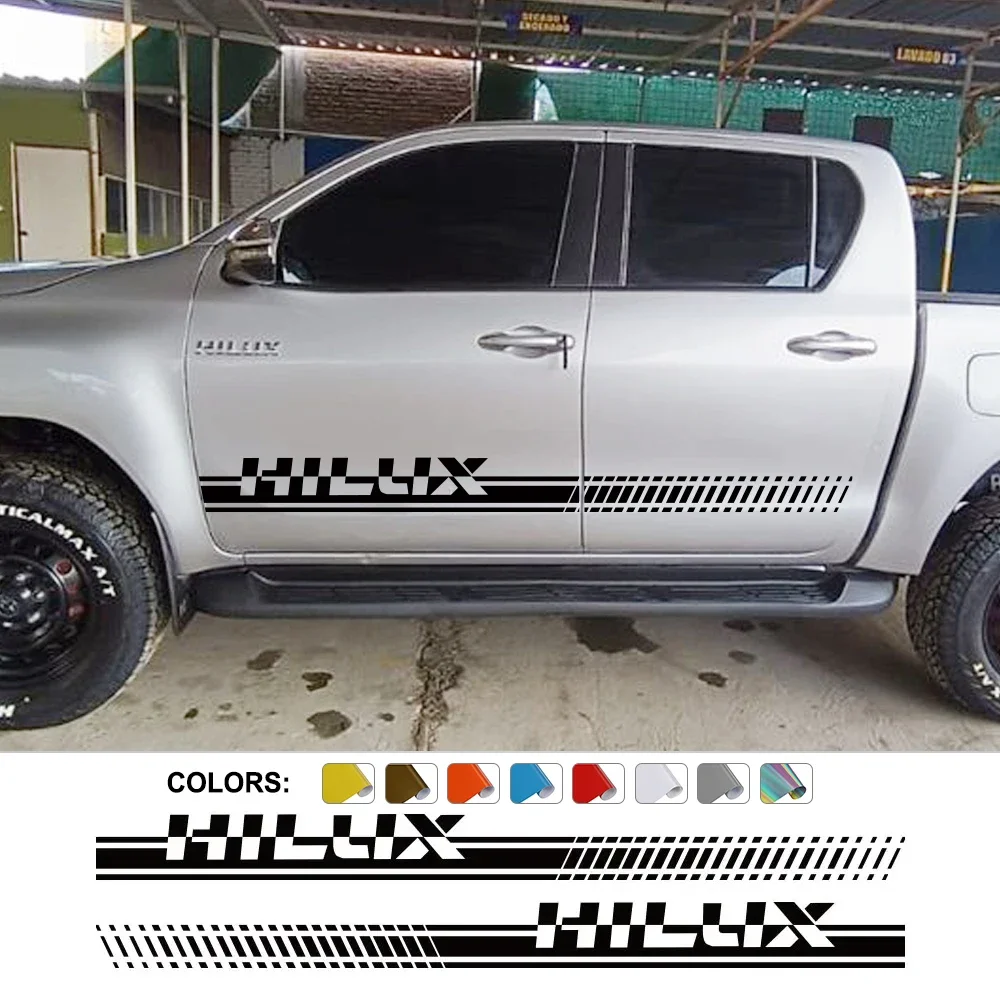 لتويوتا هايلكس فيجو ريفو بيك اب الباب الجانب المشارب ملصق شاحنة الرسومات الفينيل ديكور يغطي سيارة الشارات ضبط السيارات اكسسوارات