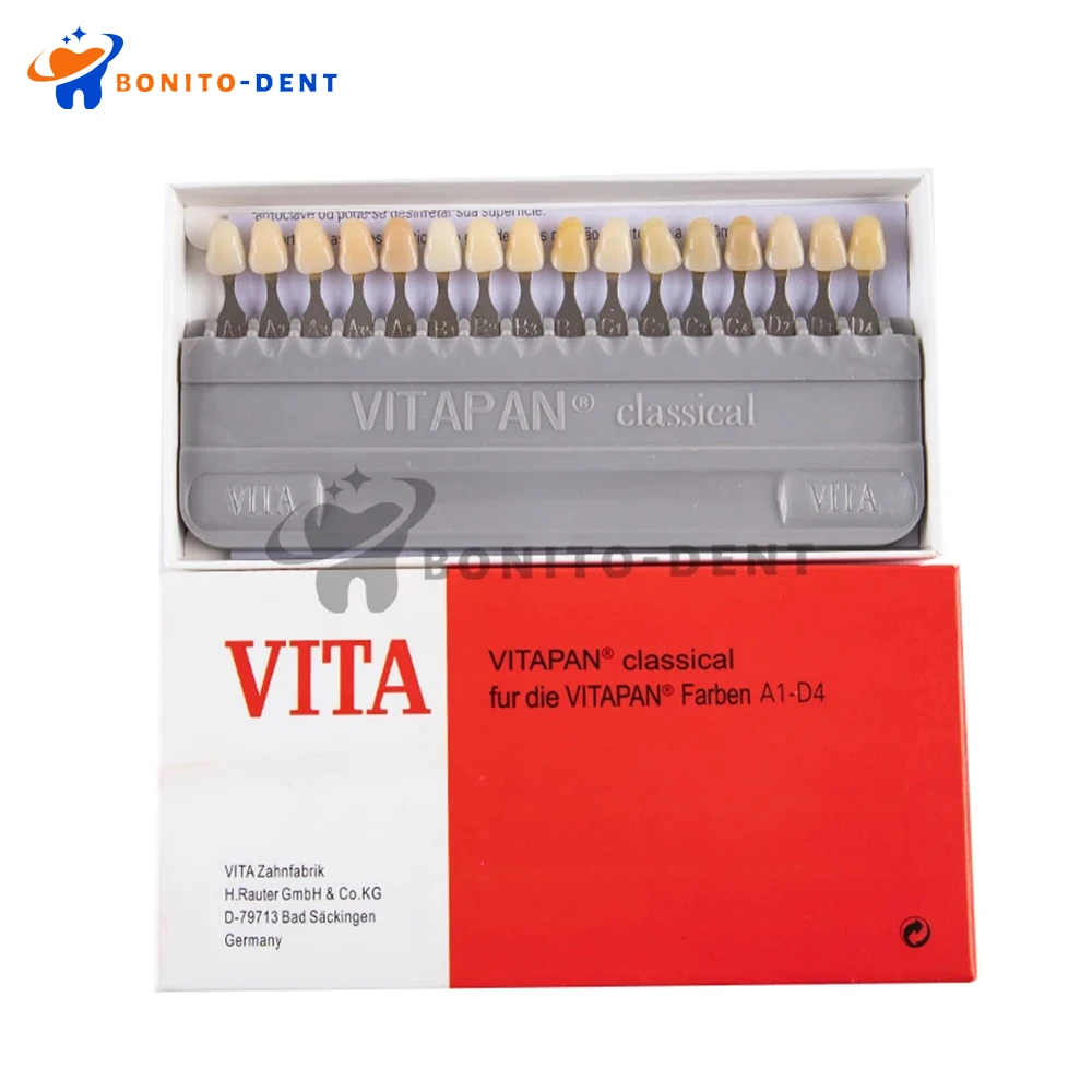 

VITA 16-цветная направляющая для оттенка зубов, набор для отбеливания зубов, полировки, керамическая модель зуба VITAPAN, колориметрическая пластина для профессионалов