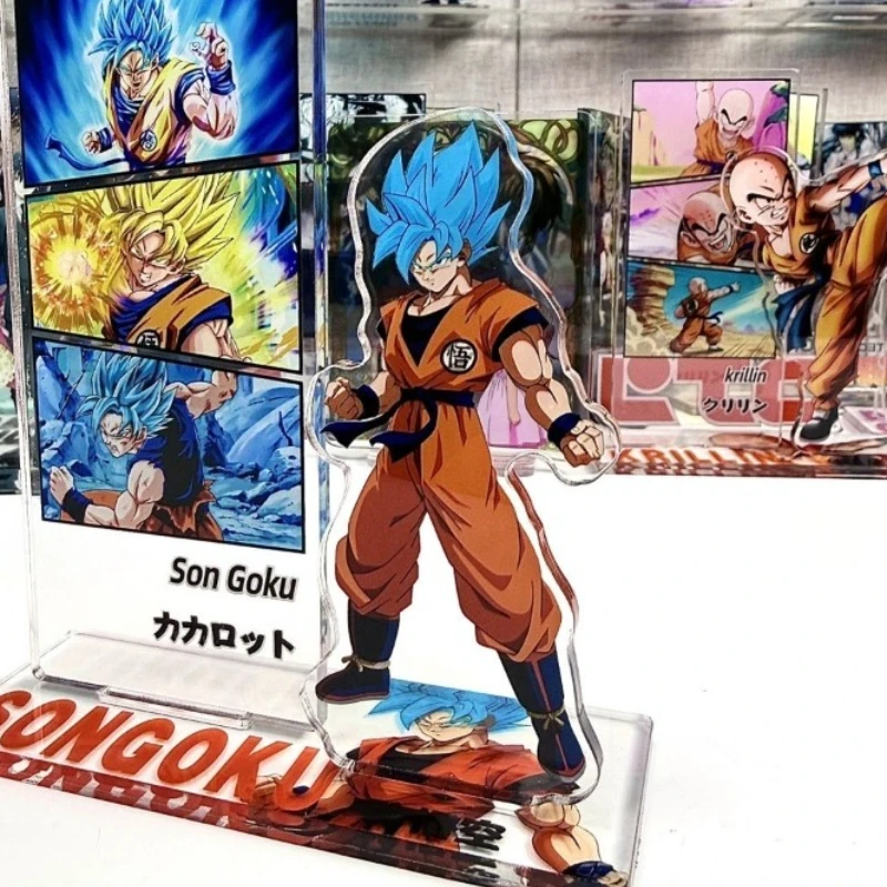 Dragon Ball Son Goku Vegeta Trunks Kame Sennin Chi Chi Acryl-Markenfigur, doppelseitig, hochauflösend, exquisite Desktop-Dekoration – Detail 5