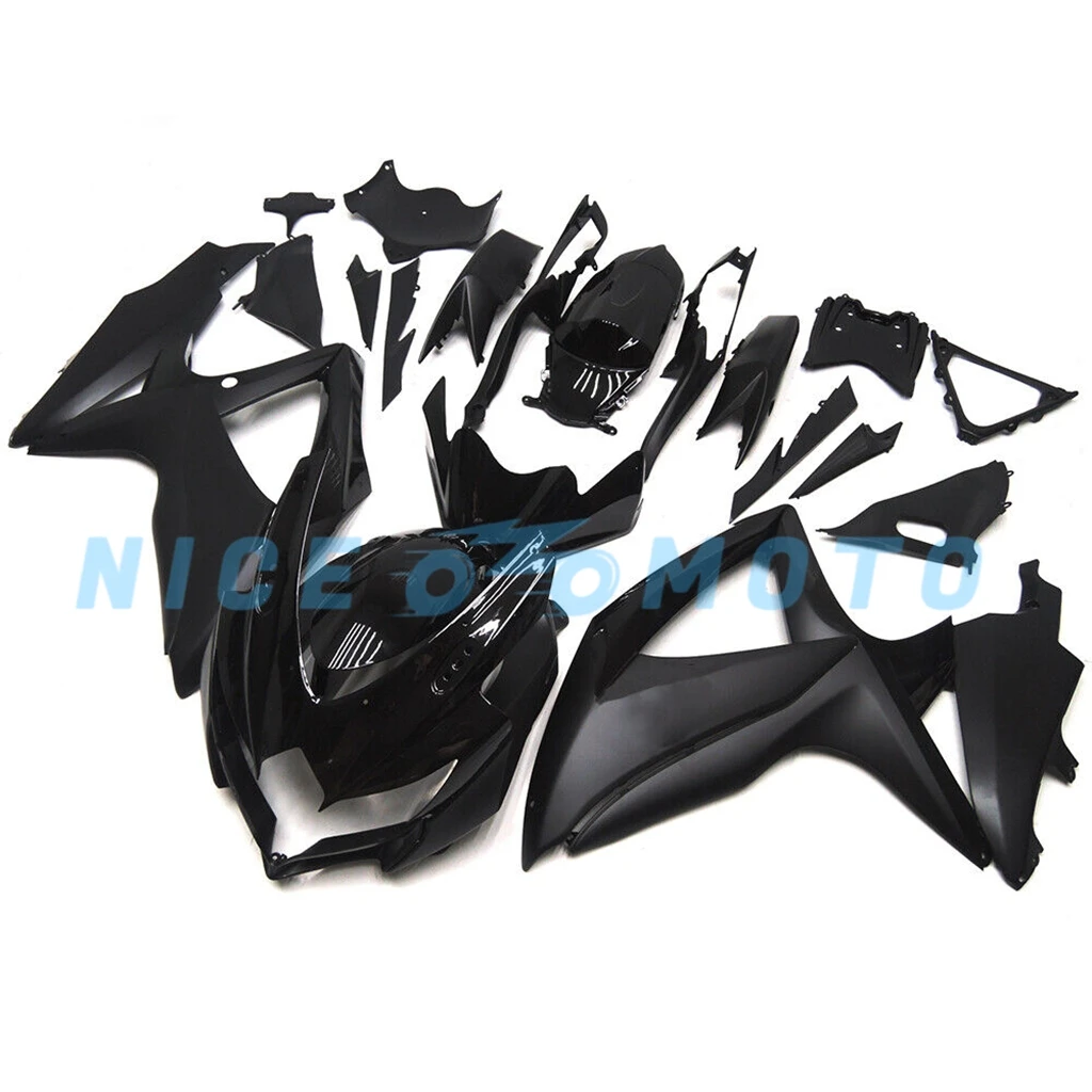 Motorcycle Fairings Set for SUZUKI GSXR600 750 2008 2009 2010 Black GSXR750 08 09 10 Rebuild Bike Change Fairing kit