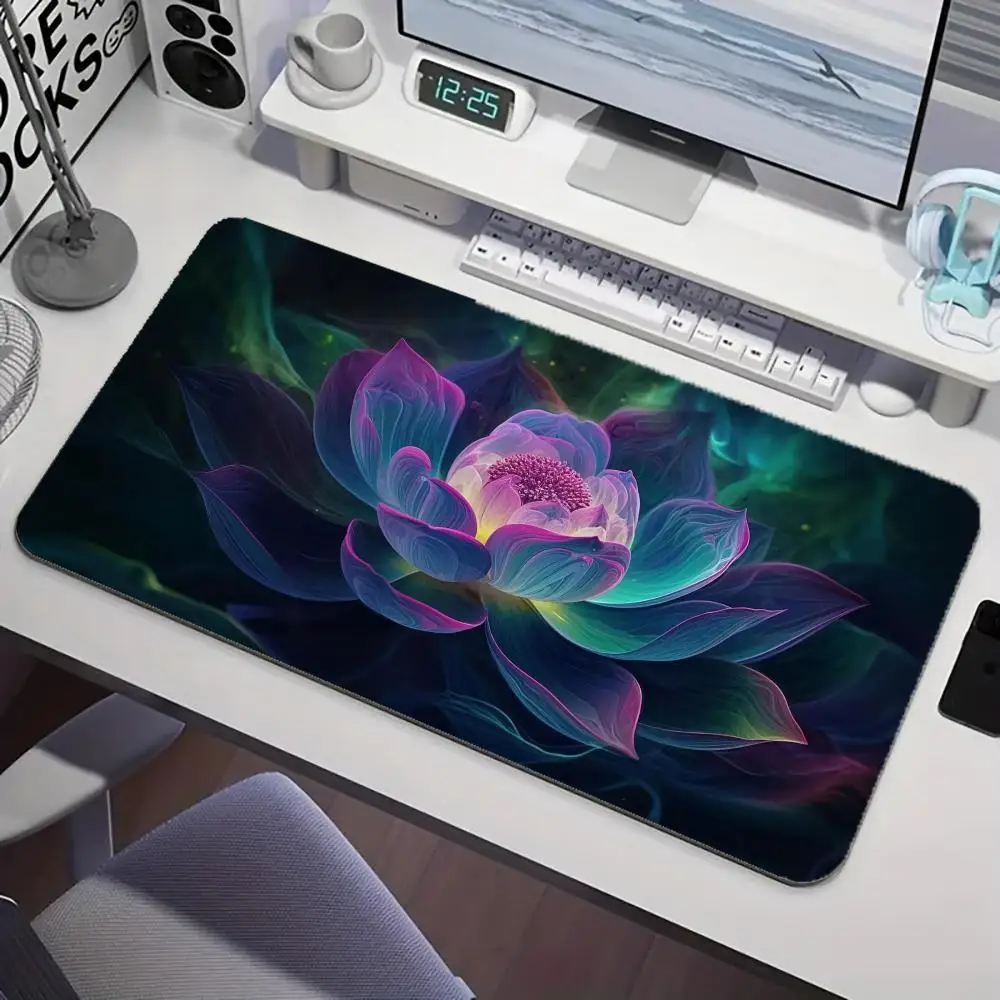 

Blue Purple Lotus Magic Party Game Mat Durable Rubber for MTG&TCG Games 35X60cm Mouse Pad Offices Desk Rug Party Friendly Design