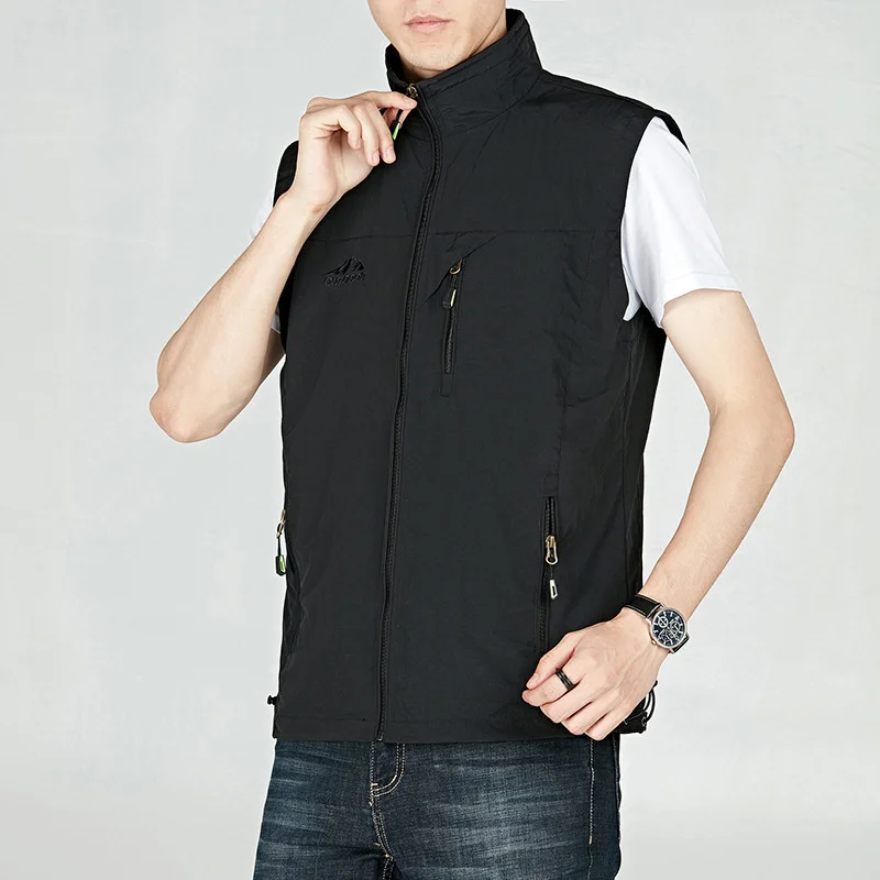 Man's Hunting Vest Waterproof Breathable Waistcoat Outdoor Mens s Multi-pockets Hiking Work Photography Golf Size 6XL