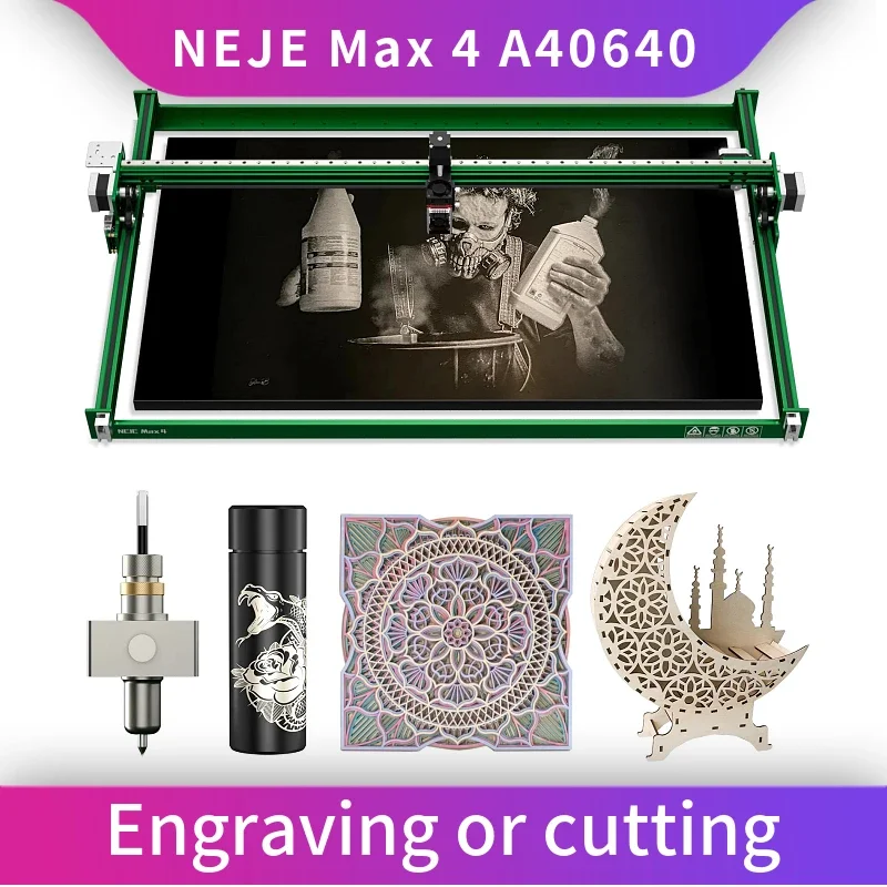 

NEW 2023 NEJE Max 4 A40640/E40 80W CNC Laser Engraving Machine Wood Laser Cutter for Metal Mark Bluetooth App Control Lightburn