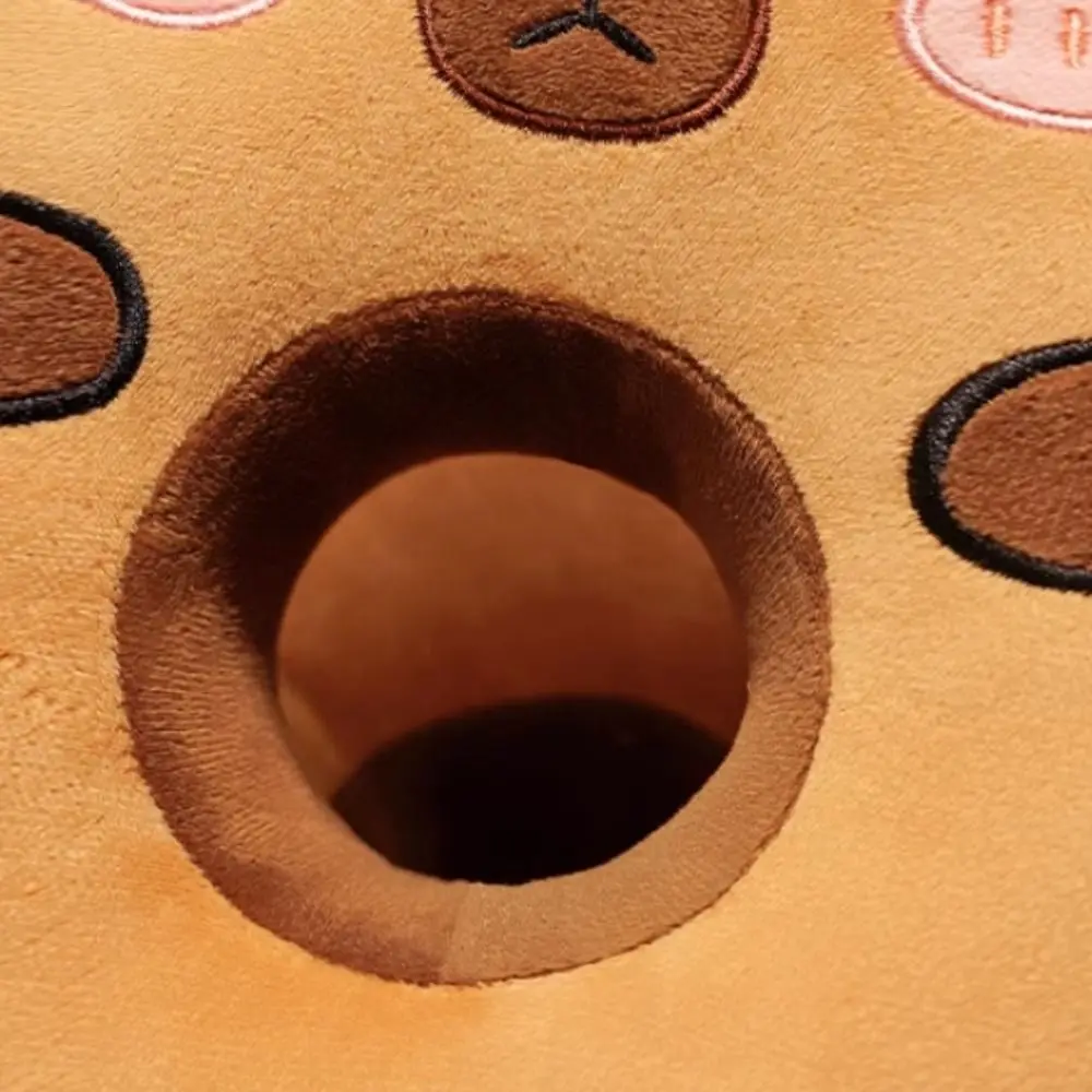 Double-sided Capybara Office Nap Pillow Plush&Ice Silk Keep Warm Hand Warmer Pillow Cartoon Hand Hold Capybara Neck Pillow