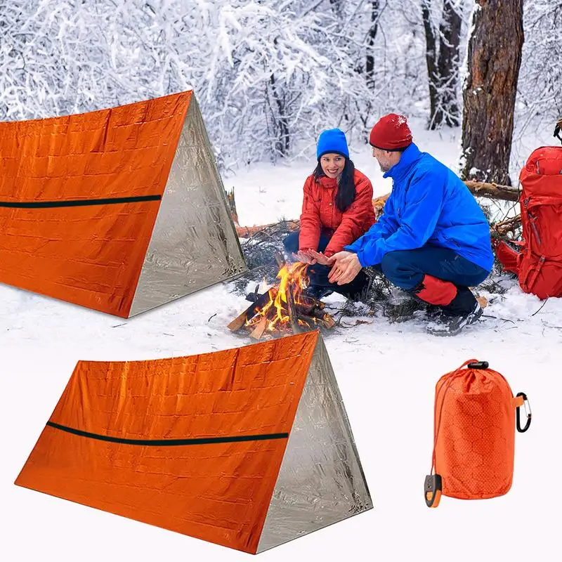 Blankets Survival Bags Waterproof Bivy Sack Aluminum Film Sleeping Bag Compact Lightweight Outdoor Supplies Portable Survival