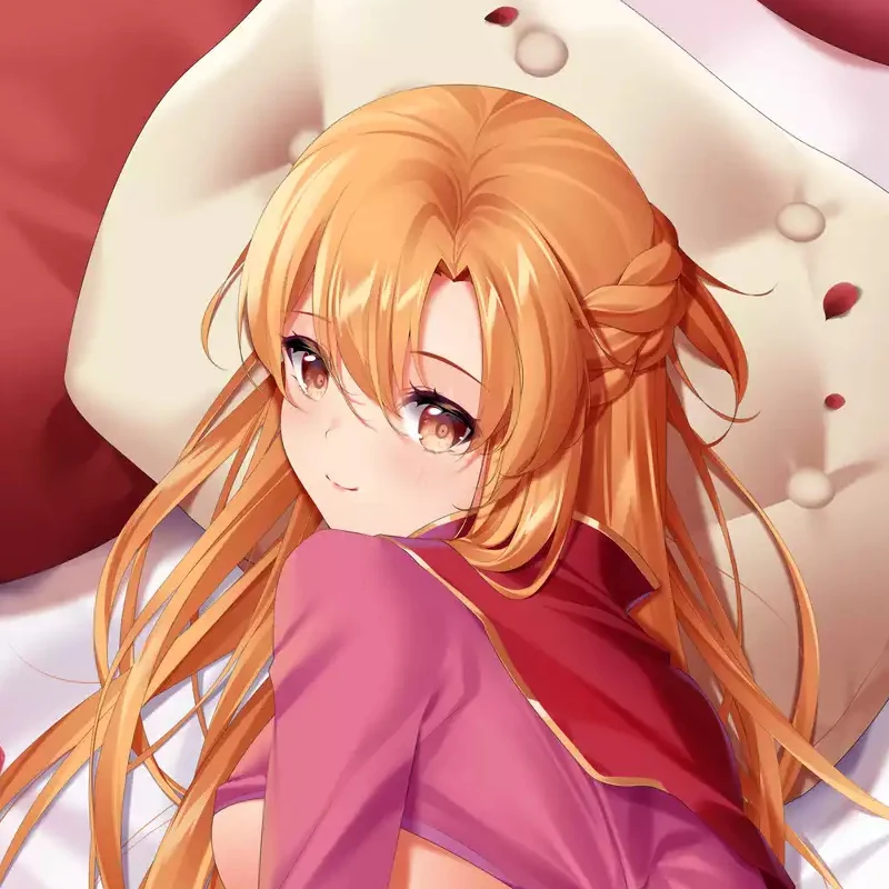 Dakimakura غطاء وسادة الجسم بالحجم الطبيعي ، أنيمي ، الطباعة على الوجهين ، Asuna السيف الفن على الانترنت ، ساو
