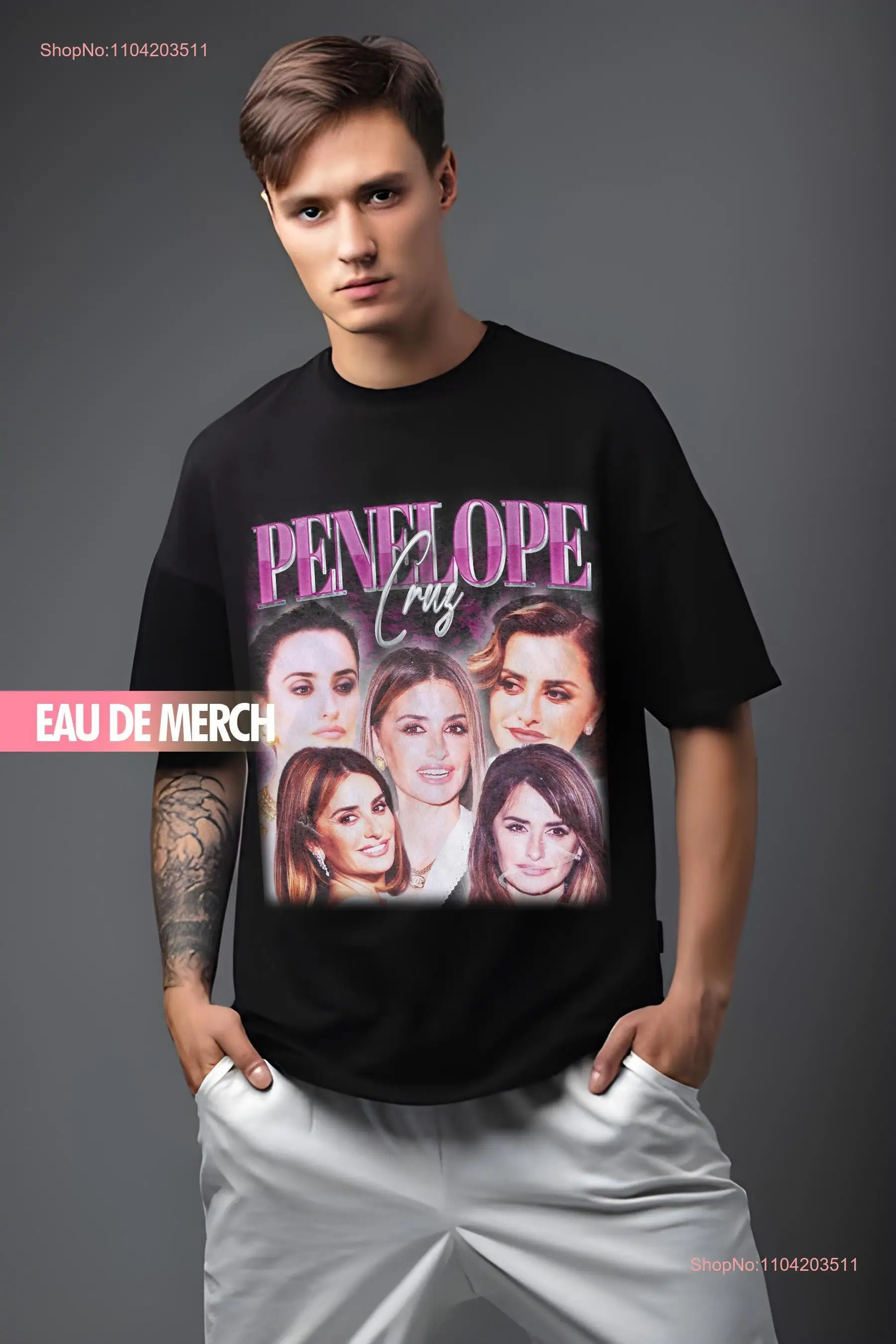 PENELOPE CRUZ TEES Vintage T Shirt 90s Tribute Fans Merch Retro Homage long or short sleeves