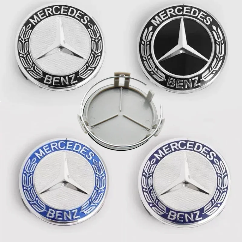 4Pcs 75mm ABS Car Wheel Center Logo Hub Cap For Mercedes Benz C207 C218 A207 C117 CLA CLS E Class W212 S212 X166 W176 W205 W246