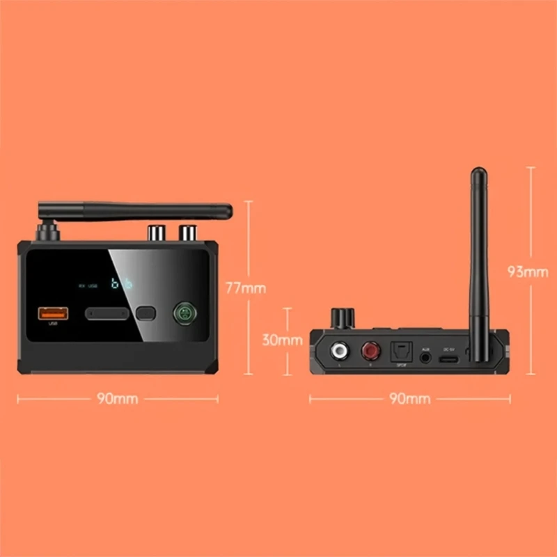 聴覚デジタル光学/3.5mmのワイヤレスレシーバーBluetooth互換5.3