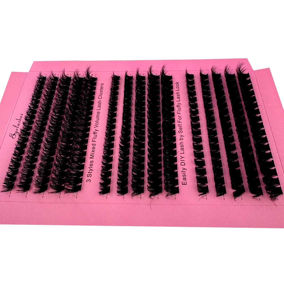 VIP 300FANS 5D flauschige dicke Wimperncluster D/DD Curl Wispy Einzelwimpern 60+80+100 Mix Wimpernverlängerungen Falsche Wimpern