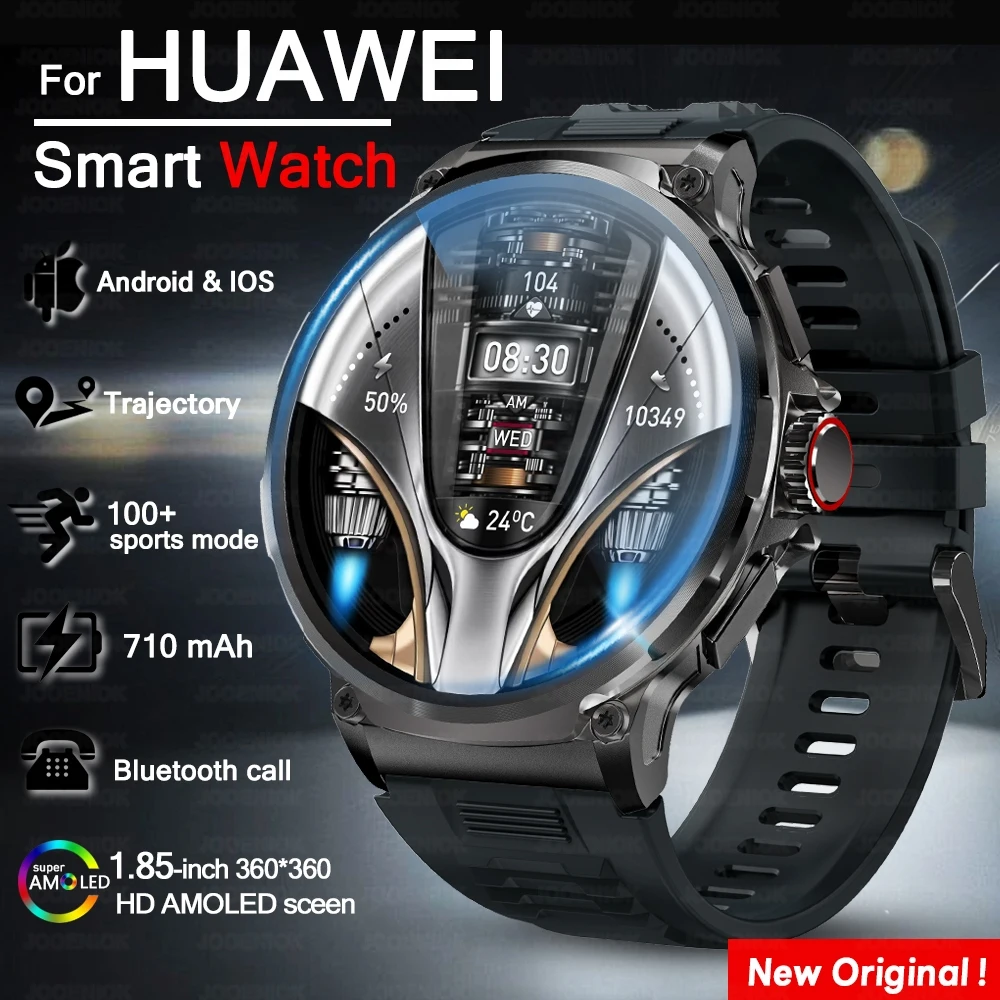 

For Huawei Xiaomi New 1.85 HD Screen Smartwatch Men Bluetooth Call 710mAh Heart Rate Health Monitor Man Sports Modes Smart Watch