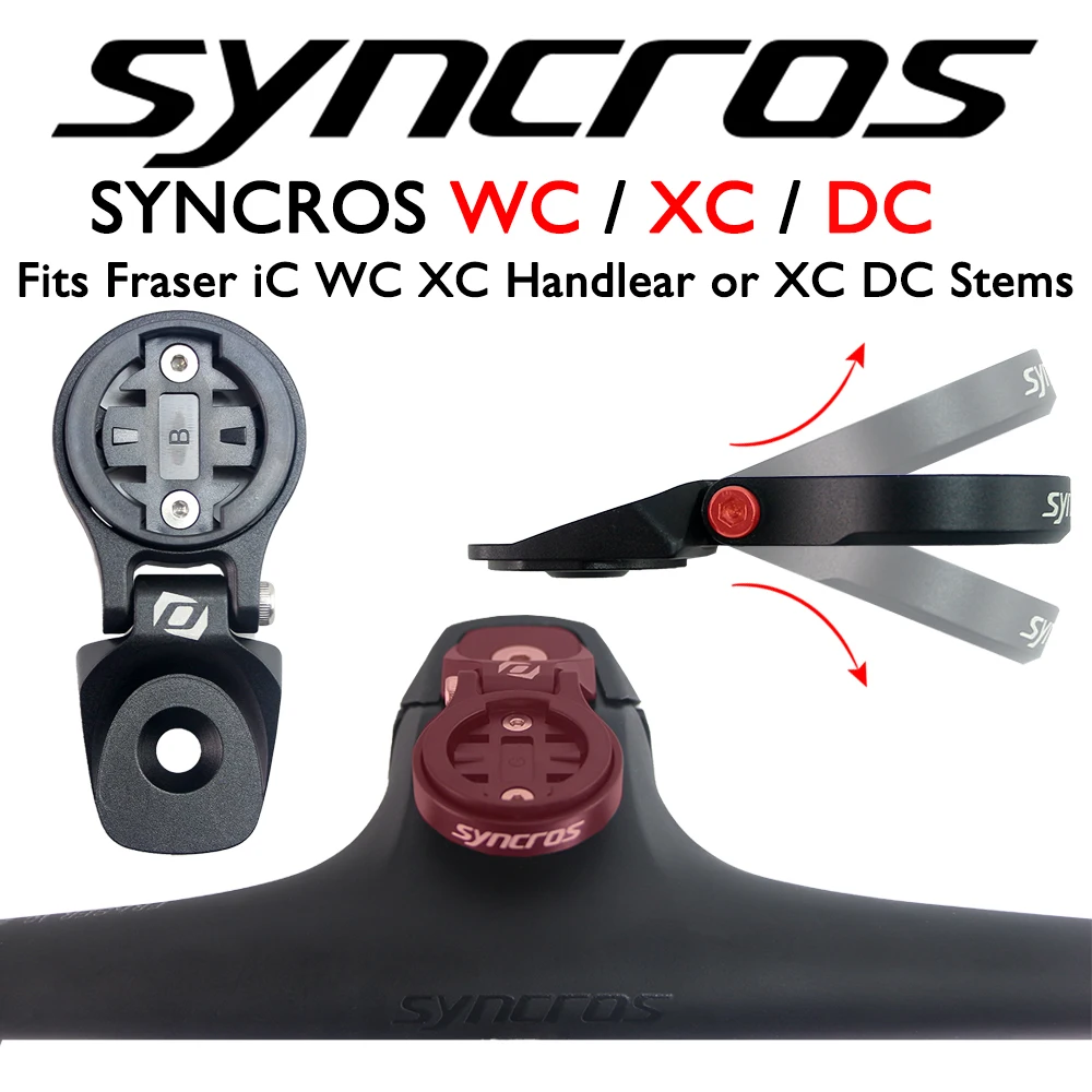 SYNCROS-Alloy Computer Stand for Bicycle Stopwatch,Bicycle Stopwatch Bracket,Handlebar, Stem,WC,XC,DC,Garmin,Bryton,Wahoo