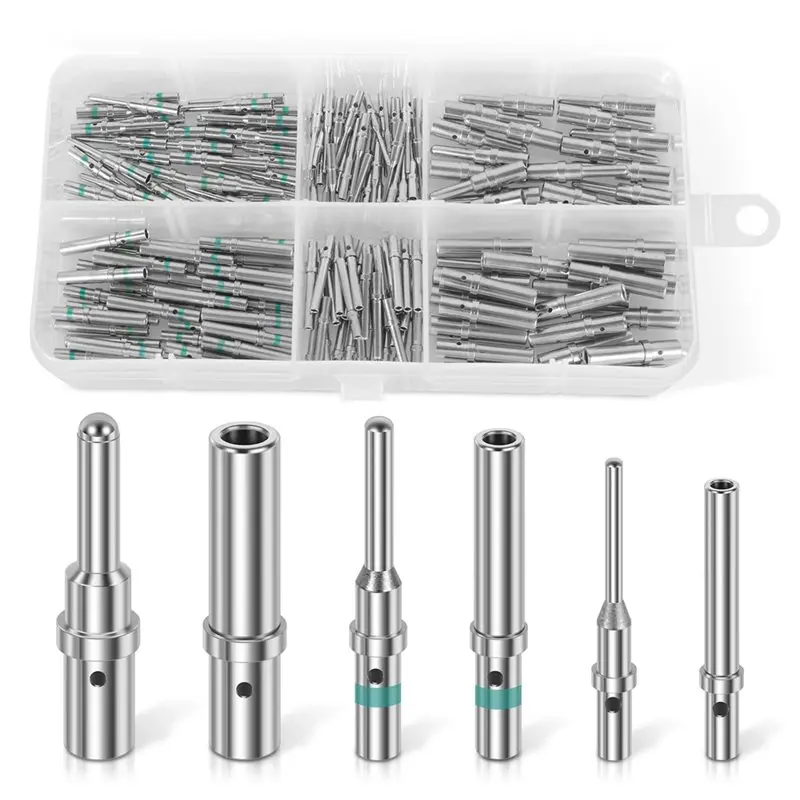 

【LIMITED EDITION】12/16/20 Size 180PCS Connector Pin And Socket Barrel Style Contact Pin Kit Male And Female Solid Terminal For D