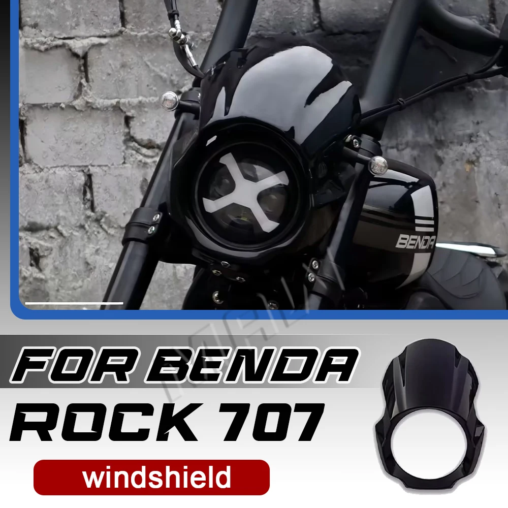 

For BENDA ROCK 707 modified glossy black windshield