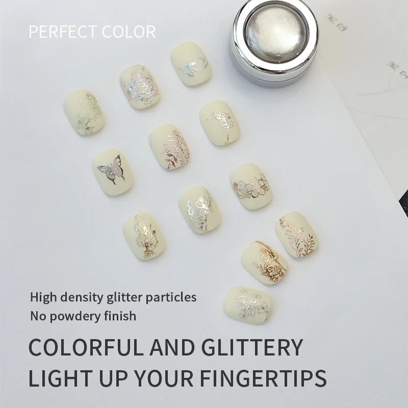 Chrom-Nagelpulver, 13-Farben-Serie, Spiegel-Metallic-Effekt, Premium-Salon-Nagelglitter, Maniküre-Pigmente für Nageldesign, 0,5 – Detail 5
