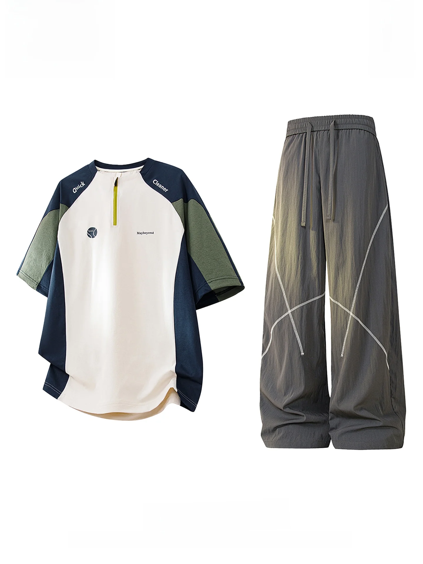 quick-dry-outdoor-sports-set-men-summer-wear-sun-protection-badminton-short-sleeve-t-shirt-polyester-fiber-long-pants