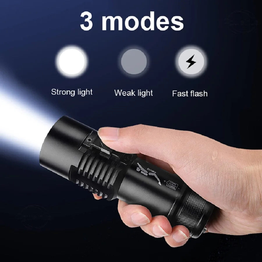 XHP120 Professional Diving Flashlight Scuba Diving Torch IPX8 High Power LED Flashlights 26650 Waterproof Underwater Hand Lamp