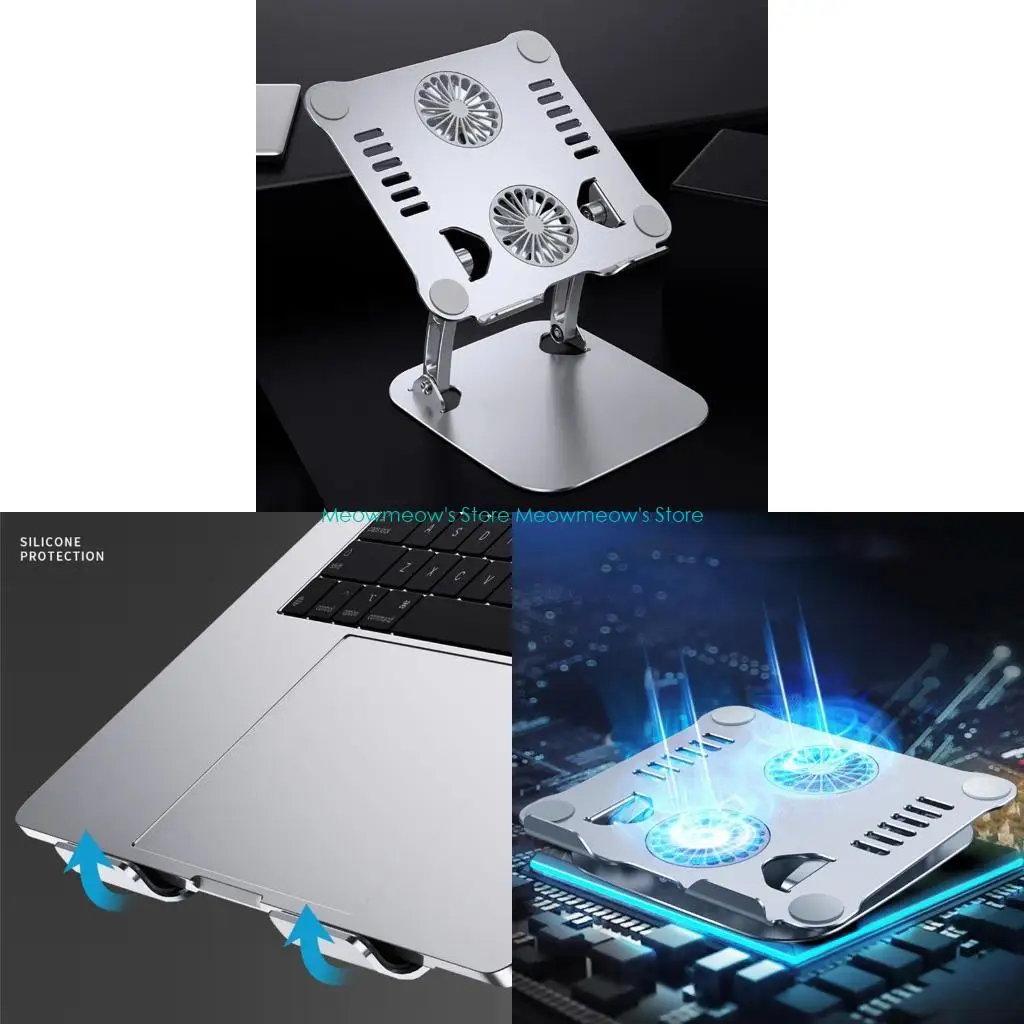 

W91A Aluminum Cooling Holder Universal Folding Notebook Riser Stand for 11-17.3inch