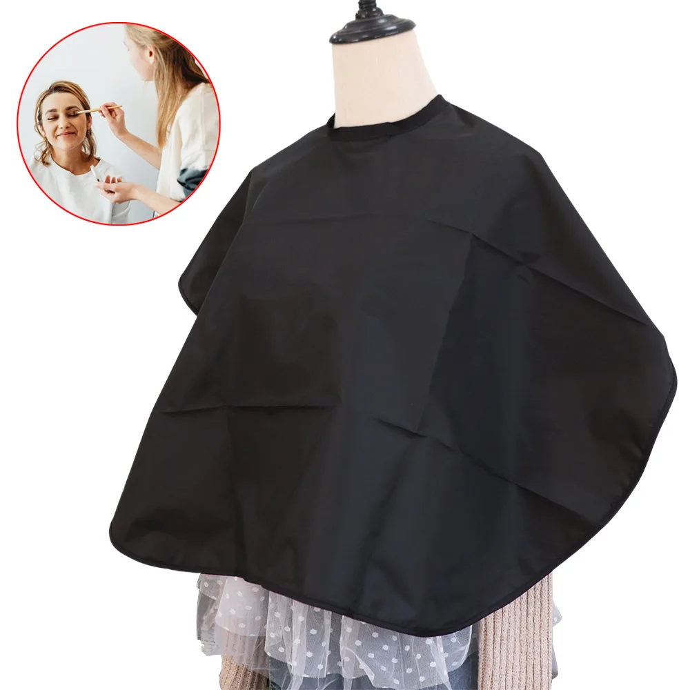 

Short Waterproof Makeup Apron Dye Cape Professional Black Half Apron Cloth Wrap Antistatic Barber Hair Cutting Cape Beauty Salon