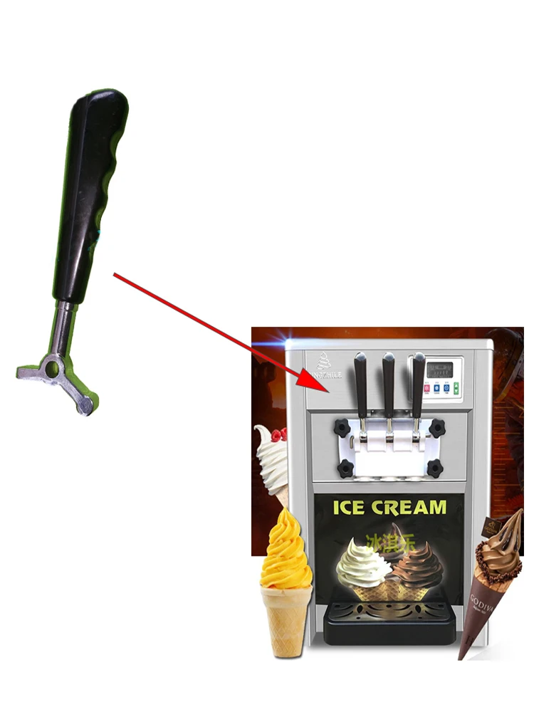 اكسسوارات لآلة الآيس كريم مقبض الآيس كريم صانع الصحافة مقبض الأصلي سبيكة المواد الملحقات