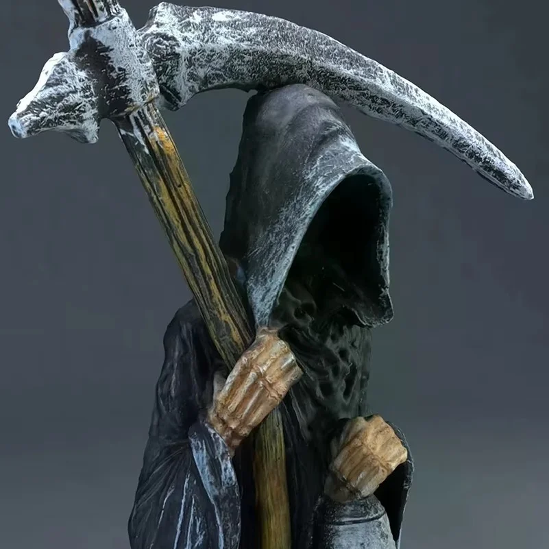 Holy Death Statue Standing Religious Decorative Figurine Grim Reaper Holding Scythe Statue Altar Halloween