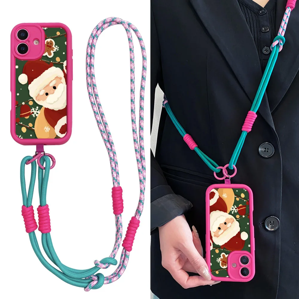 2025 caseFor سامسونج A56 55 36 26 16 06 15 35 25 54 34 24 73 53 71 51 31 72 52 32 14 12 17 07 سانتا كلوز Crossbody الحبل