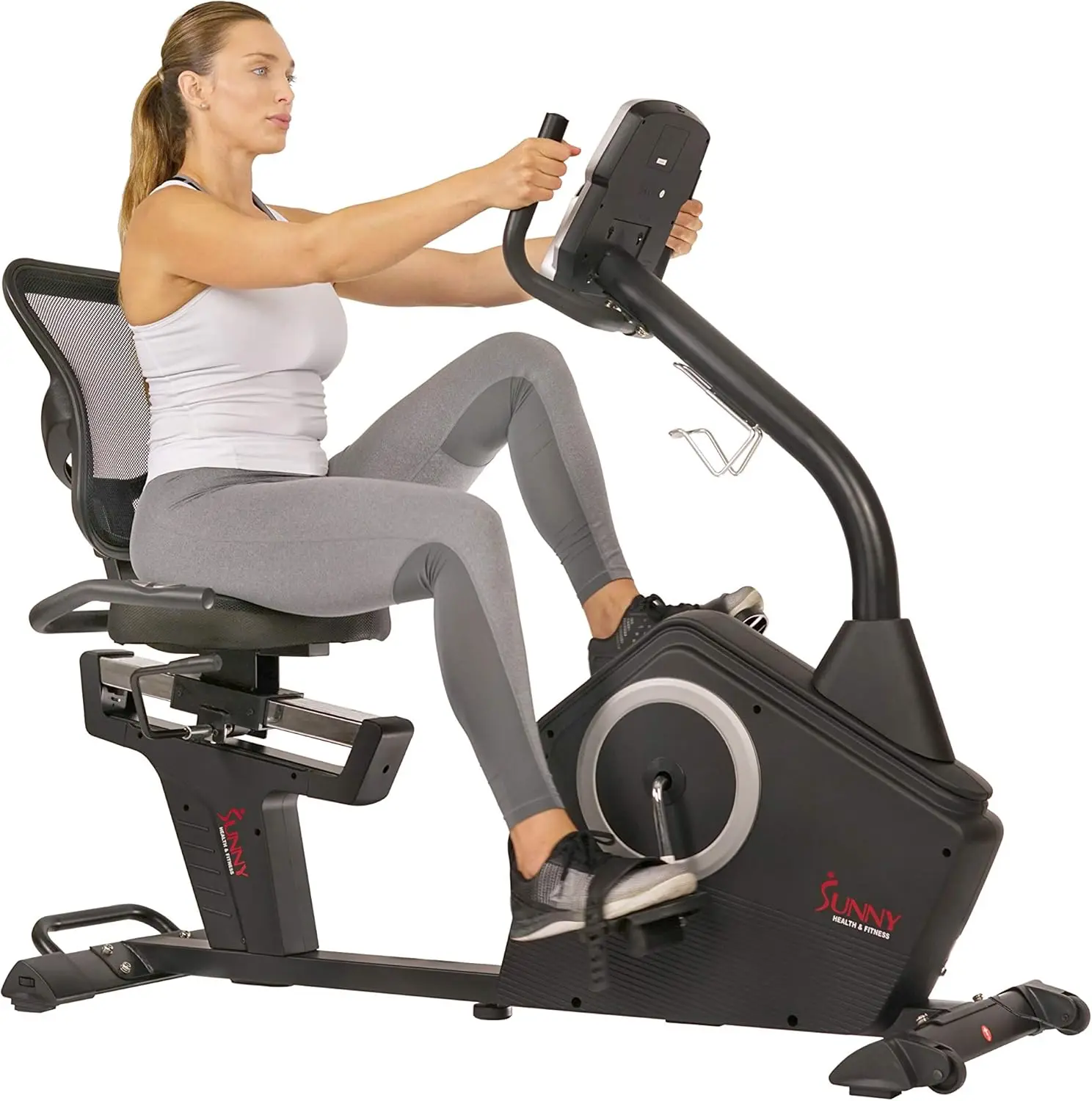 

Health & Fitness Programmable 16 Levels Electro-Magnetic Resistance Recumbent Exercise Bike with 24 Pre-Build Workouts and