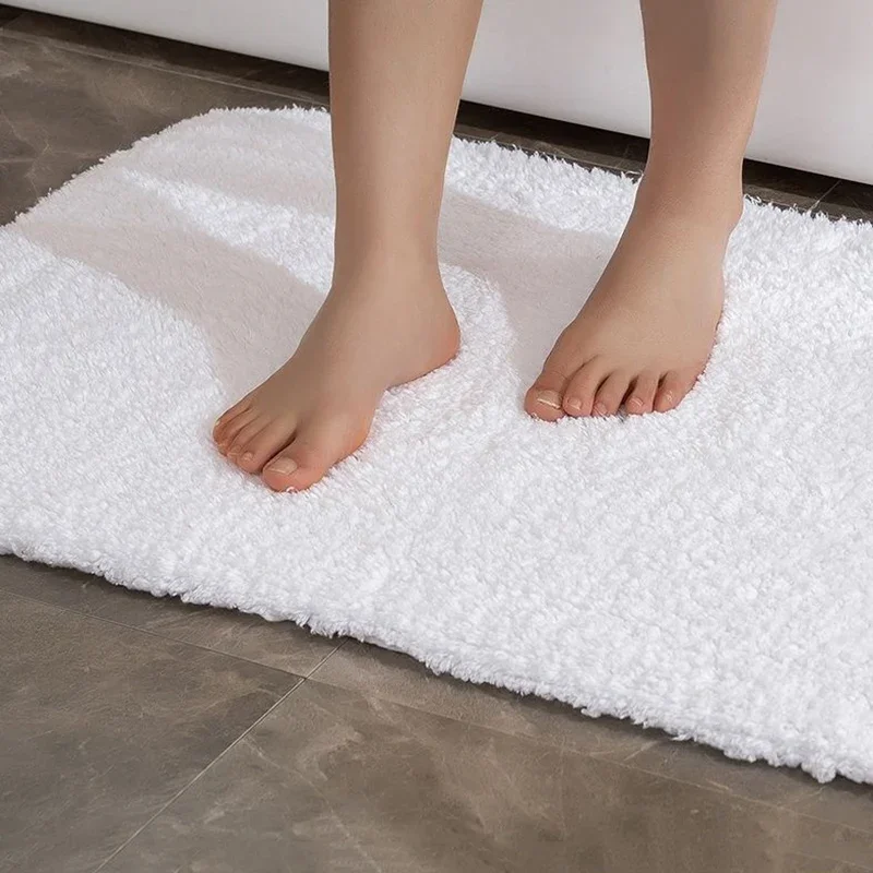 5 Star Hotel Cotton Bath Mat Thickened Water Absorbent Bathroom Carpet Rugs Feet Terry Towel Pad Bath Tub Floor Mats Doormats
