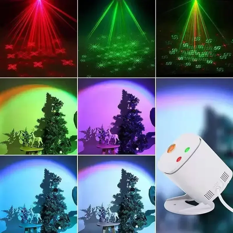 YyhcYyhcLED Light Northern Lights Starry Sky Projector Mini Sunset Laser Night Light Bedroom Bedside Regular Shutdown Ambient Li