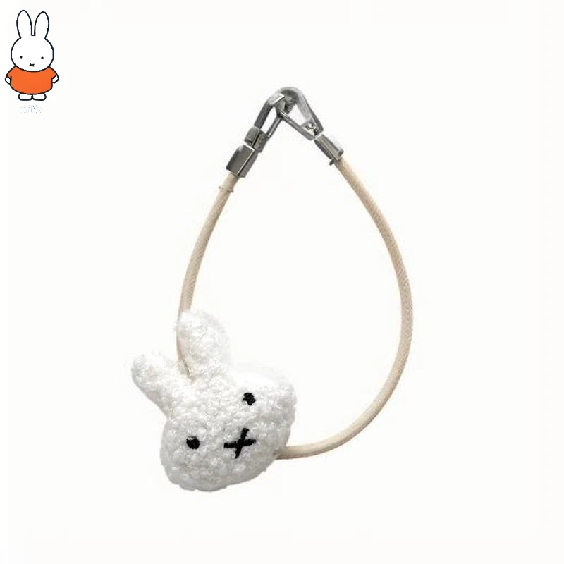 Miffy Rabbit Mobile Phone Lanyard Leather Simple Girls Autumn and Winter Plush Handmade Original Pendant Rabbit
