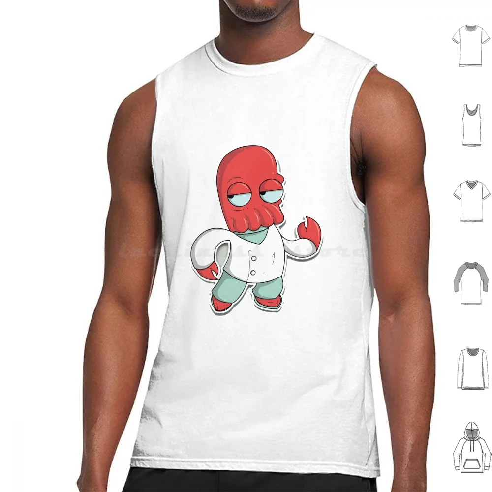 Zoidberg Tank Tops Vest Sleeveless 90S Kid Bender Robot Zoidberg Professor Adult Animation Cartoon Moon Fry Galaxy Expresse