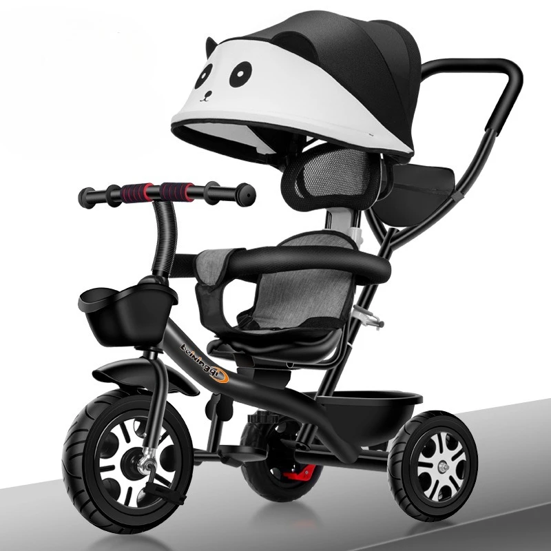 

Cartoon Baby Strollers Tricycle for Kids Ride Bike , Adjustable Canopy, Can Be Pushed or Ridden,Celerity Disassembly & Assembly
