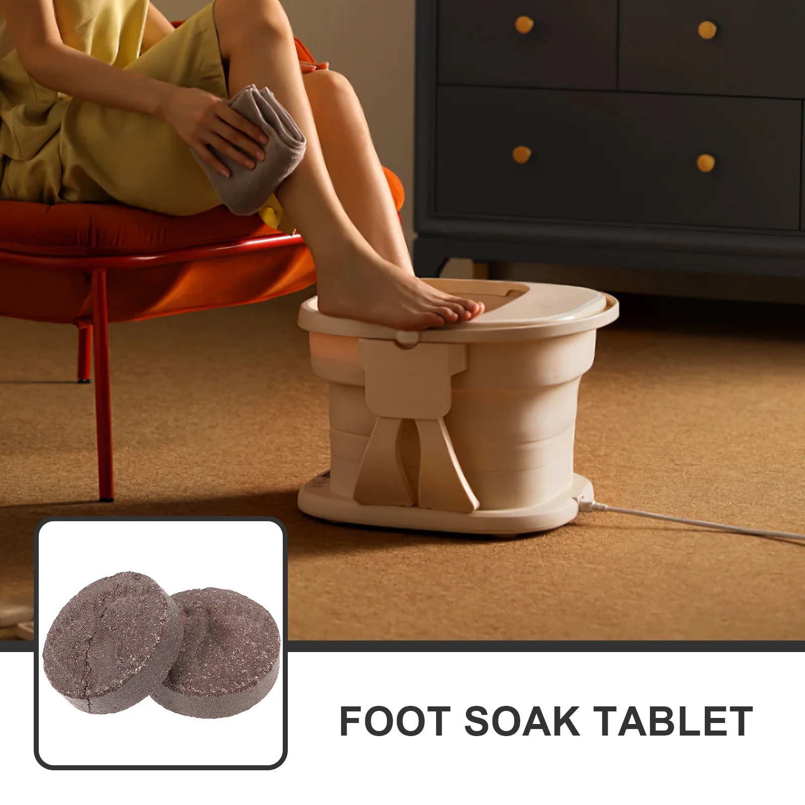 

5 шт. таблетки для замачивания для смягчения кожи, удаления мозолей, удобная ванна для ног, портативное средство для замачивания ног