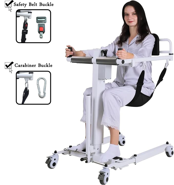 Lève-personne électrique pliable pour le transfert des patients |   Lève-personne pour fauteuil roulant adapté aux personnes handicapées, pour les soins à domicile et l'utilisation en véhicule