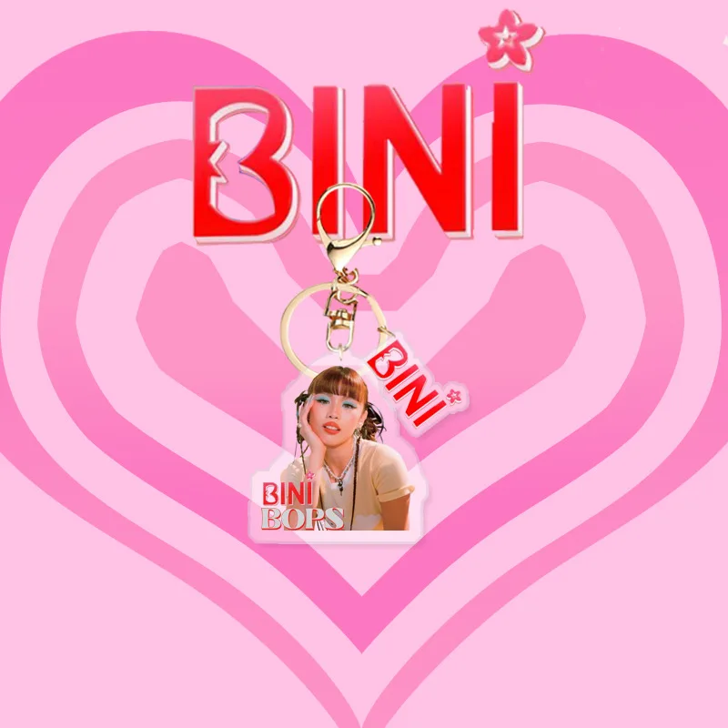 Kpop BINI Acrylic Keychain 5CM Aiah ‌Colet ‌Maloi Figure keyring ‌Gwen ‌Stacey ‌Mikha ‌Jhoanna Backpack Pendant Accessories