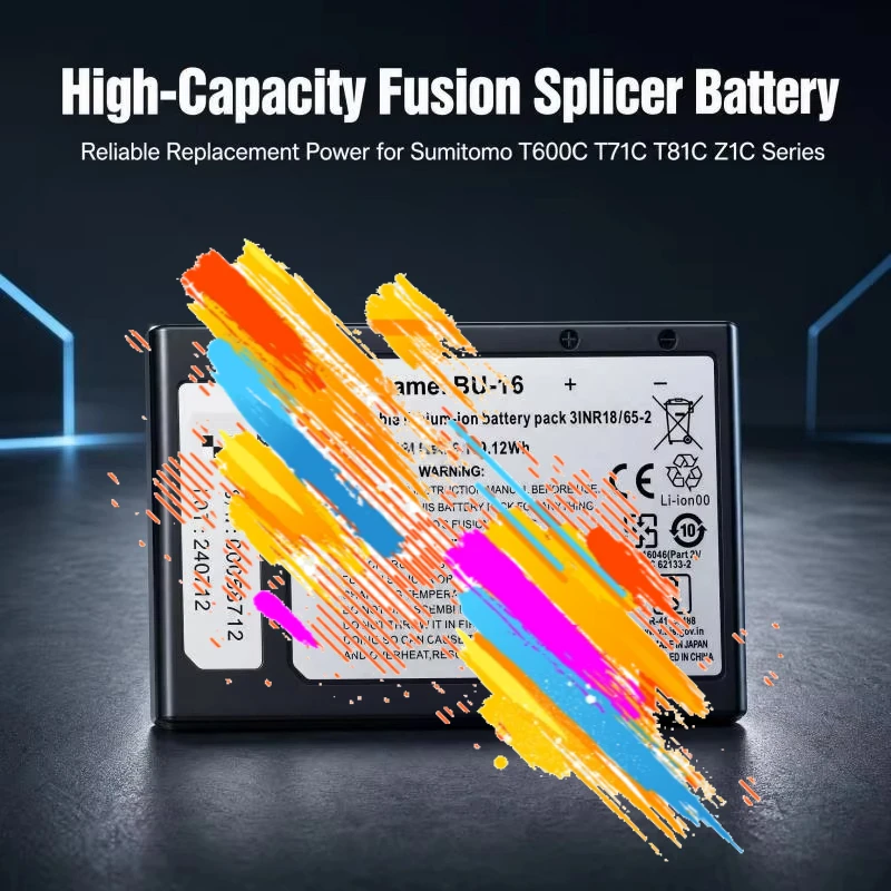 BU-11 BU-16 14.8V  Replacement Battery for Sumitomo T600C T71C T81C T82C Z1C Q101 Fiber Fusion Splicer FTTH Telecom Equipment