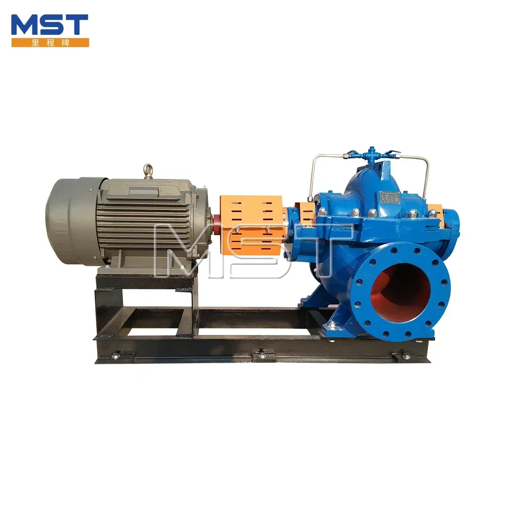 Operación estable Bomba centrífuga de doble succión de flujo grande de 12 pulgadas Bomba contra incendios con caja dividida