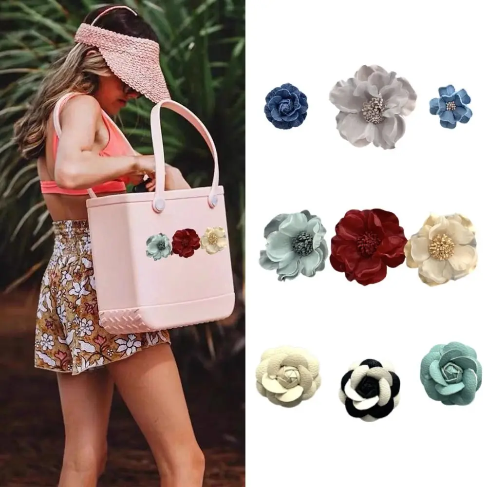 Creative Cloth Charms for Bogg Bags Flower Handbag Beach Bag Decoration Beach Bag Accessories Charms for Bogg Bag Woman