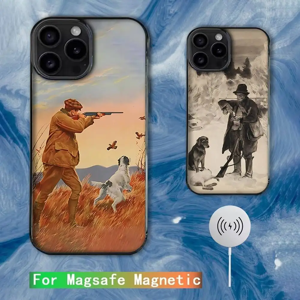 

Hunter Dog Hunting Phone Case For iPhone 16e,16,15,14,13,12,11,Plus,Pro,Max,Mini Magsafe Magnetic Wireless Charging