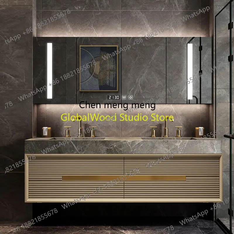 

Bathroom Bedside Table With Sink Bath Cabinet Modern Home Decor Vanity Unit Auxiliary Furniture for Bathroom Wall Cabinets Stand